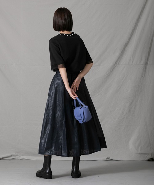 「Gready Brilliant」 「AuieF」半袖カットソー 38 ライトグレー レディース_画像4