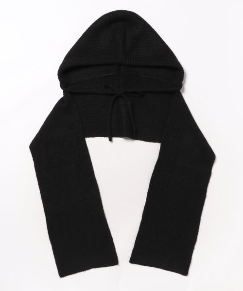 【新品未使用】NKNIT ウールニットマフラーキャップ ホワイト LAKOLE（ラコレ） ニット帽 ニットキャップ マフラーニットワッチ