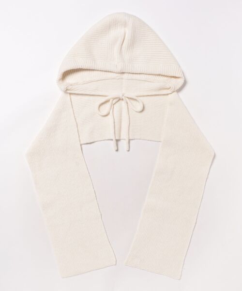 HeRIN.CYE ニットマフラーキャップ オフホワイト HeRIN.CYE マフラー ストール Knit muffler cap ニットマフラー