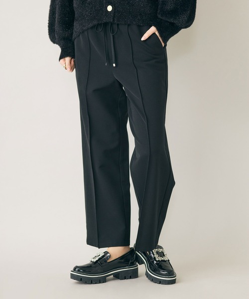 オーディア ミューズ（Audie a Muses）/ウォームストレッチワイドパンツ/Black Audie a Muses（オーディア ミューズ） パンツ ウォームストレッチ