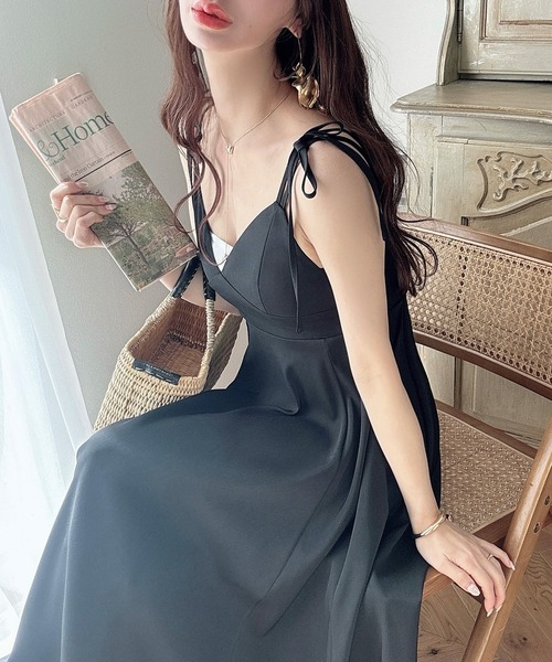 「Meiru」 キャミソールワンピース MEDIUM アイボリー レディース_画像4