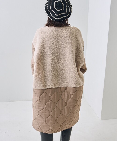 「PUBLUX」 コート フリ- ブラック レディース_画像4