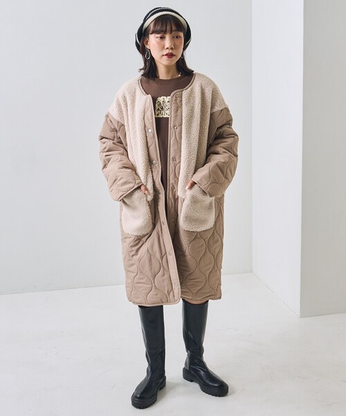 「PUBLUX」 コート フリ- ブラック レディース_画像5