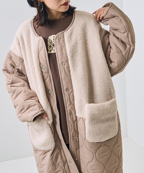 「PUBLUX」 コート フリ- ブラック レディース_画像6