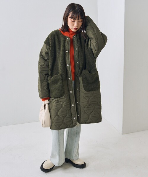 「PUBLUX」 コート フリ- ブラック レディース_画像8