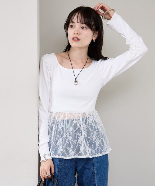 mystic（ミスティック） tシャツ 「レイヤードスタイルに」レース