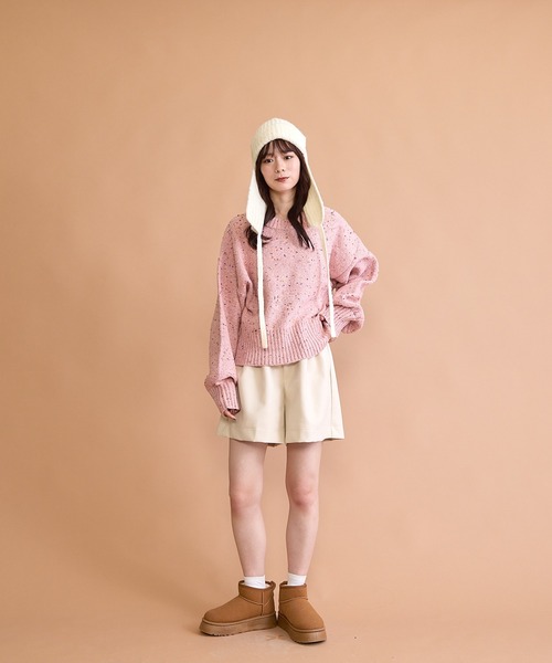 「paravion」 長袖ニット FREE アイボリー レディース_画像6