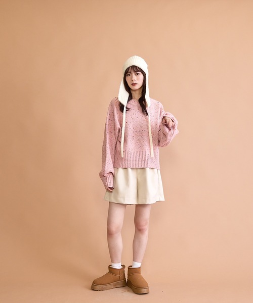 「paravion」 長袖ニット FREE アイボリー レディース_画像8