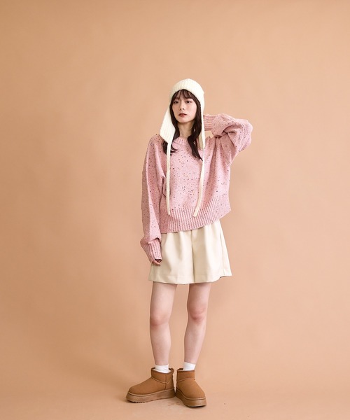 「paravion」 長袖ニット FREE アイボリー レディース_画像9