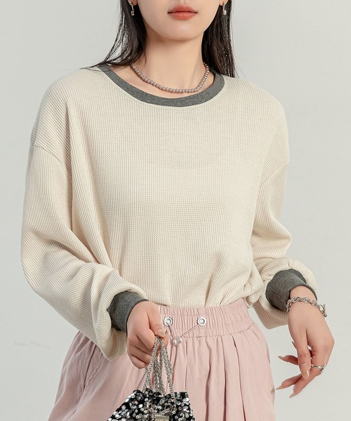 「DAY CLOSET」 スウェットカットソー FREE グレー レディース_画像2