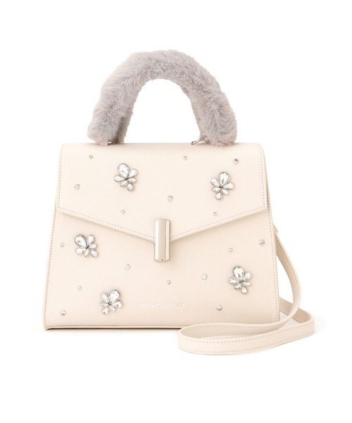 jill by jill stuart ファーハンドル ビジューショルダー ランダムビジューファーハンドルバッグ : マルイ(丸井)Yahoo!店 - 通販
