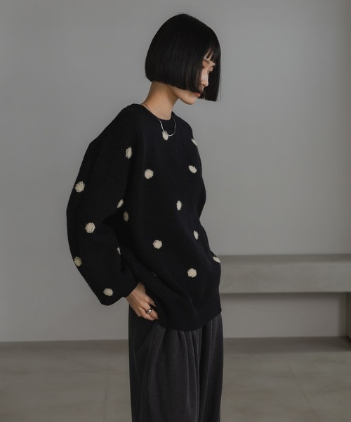 LOWRYS FARM（ローリーズファーム） ニット セーター ドットジャガード