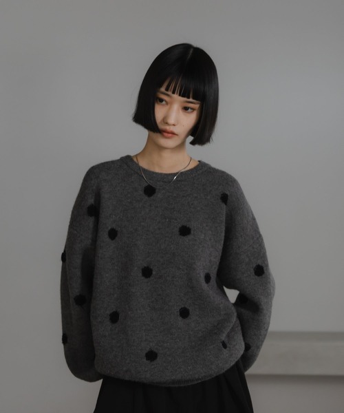 LOWRYS FARM（ローリーズファーム） ニット セーター ドットジャガード