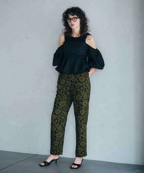 テーパードパンツ レディース バレルレッグ スラックス シックスタイル