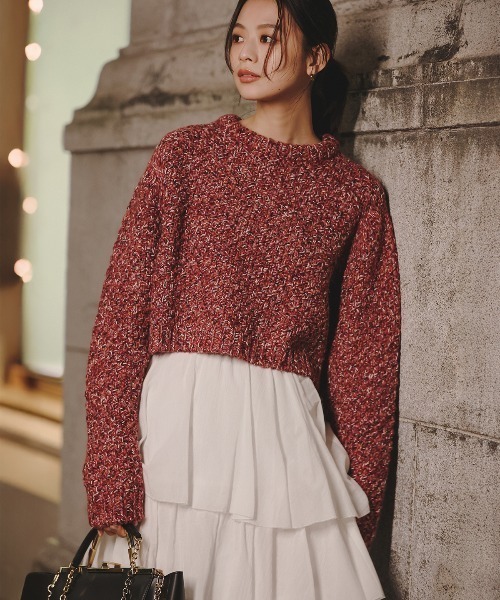 anuans（アニュアンス） ニット セーター ミックスヤーンニット