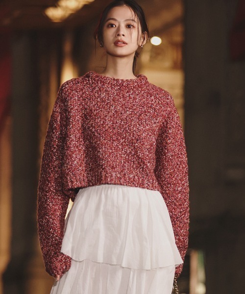 anuans（アニュアンス） ニット セーター ミックスヤーンニット