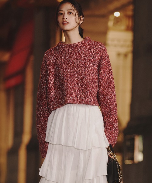 anuans（アニュアンス） ニット セーター ミックスヤーンニット