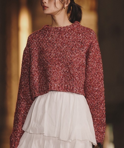 anuans（アニュアンス） ニット セーター ミックスヤーンニット