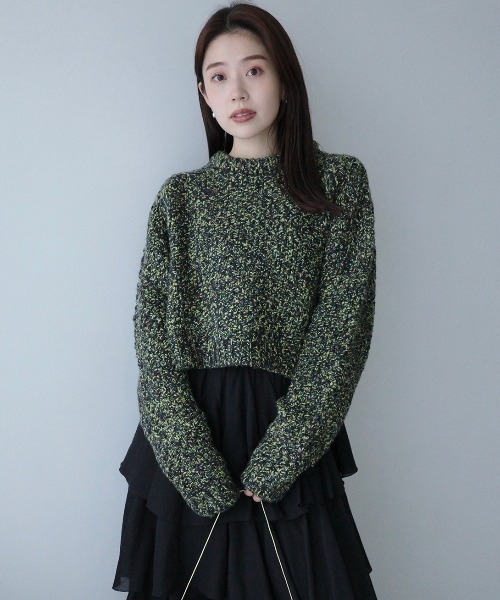 anuans（アニュアンス） ニット セーター ミックスヤーンニット