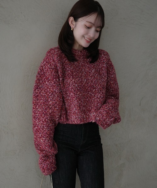 anuans（アニュアンス） ニット セーター ミックスヤーンニット