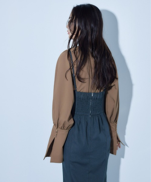 「ECRIRE」 長袖ブラウス L ベージュ レディース_画像9