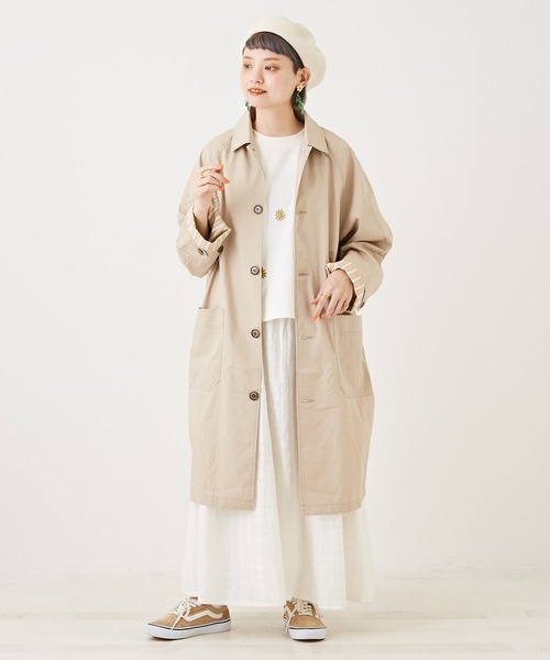 [CUBE SUGAR] пальто с отложным воротником M темно-синий женский 