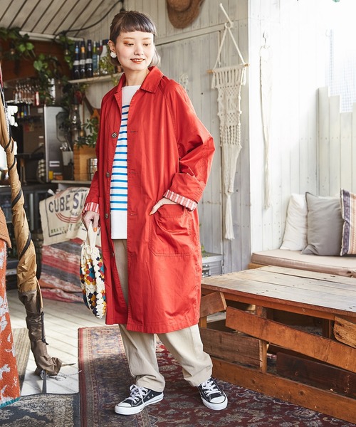 [CUBE SUGAR] пальто с отложным воротником M темно-синий женский 