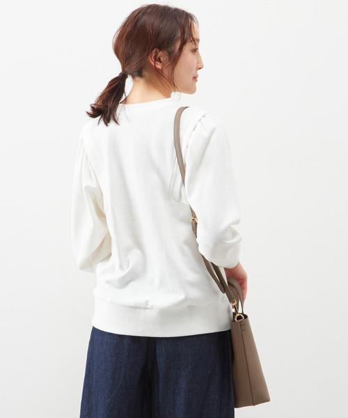 「MELROSE claire」 スウェットカットソー FREE オフホワイト レディース_画像6