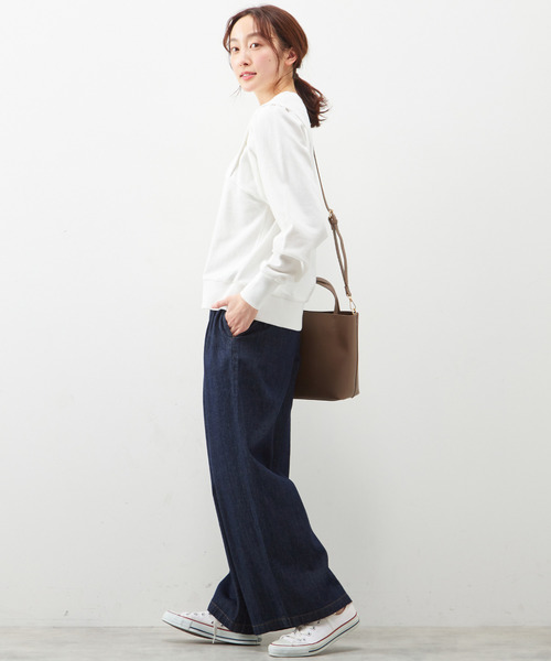 「MELROSE claire」 スウェットカットソー FREE オフホワイト レディース_画像7