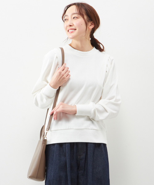 「MELROSE claire」 スウェットカットソー FREE オフホワイト レディース_画像8