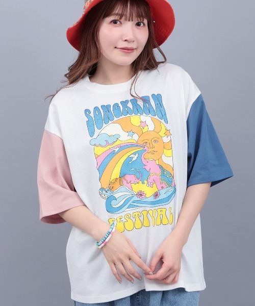チチカカ（TITICACA） tシャツ カラフルソンクラーンプリントTシャツ