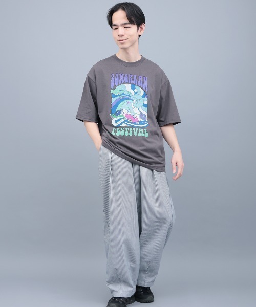 チチカカ（TITICACA） tシャツ カラフルソンクラーンプリントTシャツ