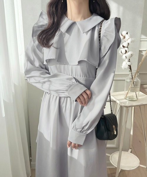 「apres jour」 長袖ワンピース フリー ピンクベージュ レディース_画像2