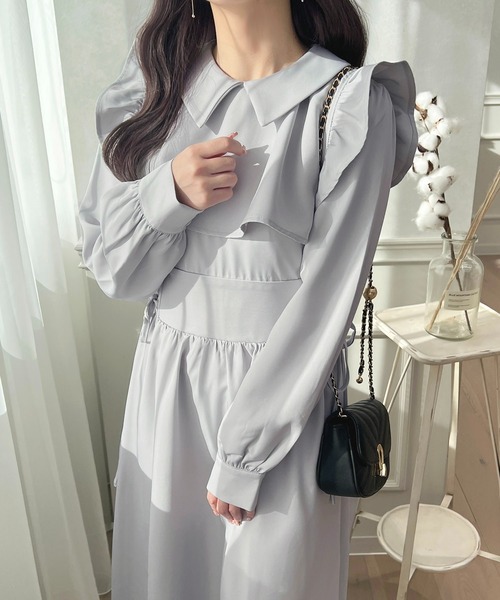 「apres jour」 長袖ワンピース フリー ピンクベージュ レディース_画像3