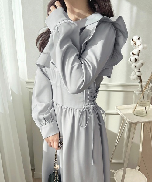 「apres jour」 長袖ワンピース フリー ピンクベージュ レディース_画像4