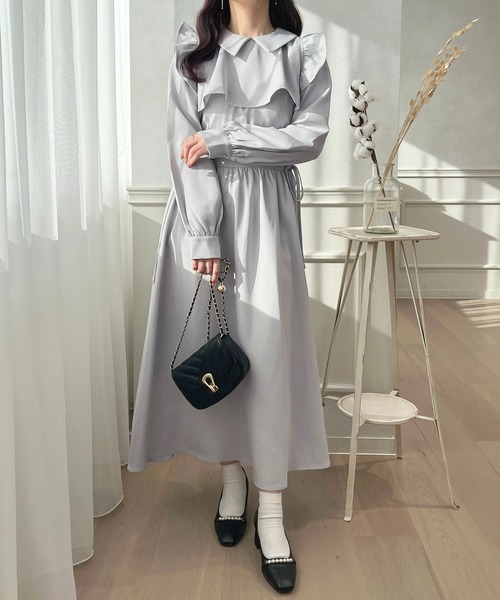 「apres jour」 長袖ワンピース フリー ピンクベージュ レディース_画像8