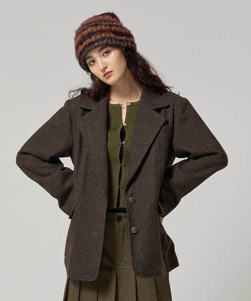 TINA：JOJUN（ティーナジョジュン） テーラードジャケット M カーキ