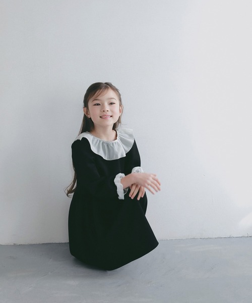 アネモネ　キッズセットアップ　ワンピース AJUGA.（アジュガ） ワンピース 卒園式 シアーフリル キッズワンピース
