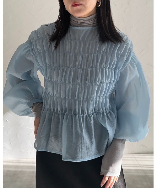 「leimn」 長袖ブラウス M アイボリー レディース_画像2