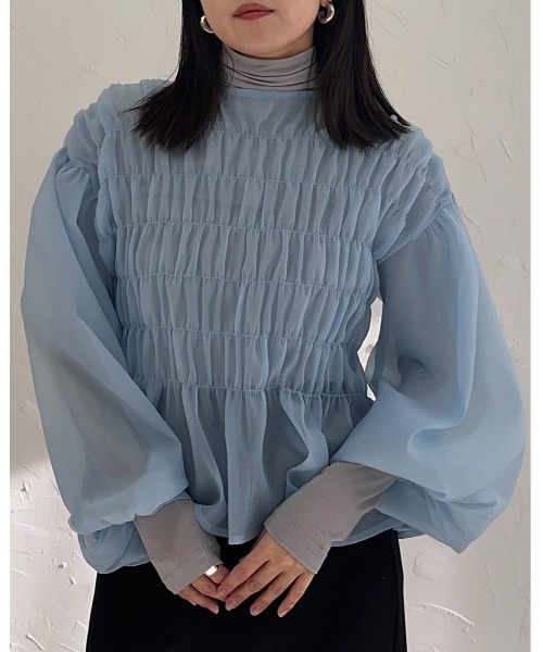 「leimn」 長袖ブラウス M アイボリー レディース_画像4