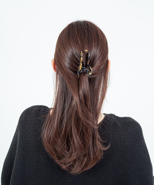 ALEXANDRE de PARIS ヘアクリップ Mサイズ　ブラウン ALEXANDRE DE PARIS（アレクサンドル ドゥ パリ） ヘアクリップ