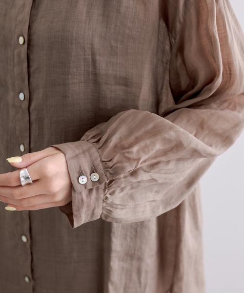 「PUAL CE CIN」 長袖シャツ FREE ライトグレー レディース_画像7