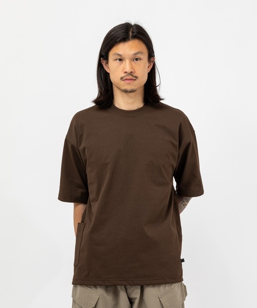 TECH SIDE POCKET S/S TEE D.BROWN Lサイズ DAIWA PIER39（ダイワ ピア39） tシャツ DAIWA PIER39 TECH SIDE