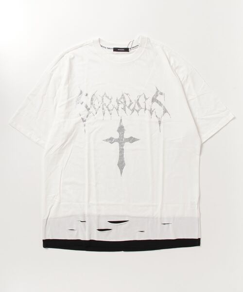 「NOVESSEL」 半袖Tシャツ FREE ブラック レディース_画像4
