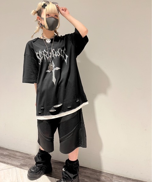「NOVESSEL」 半袖Tシャツ FREE ブラック レディース_画像5