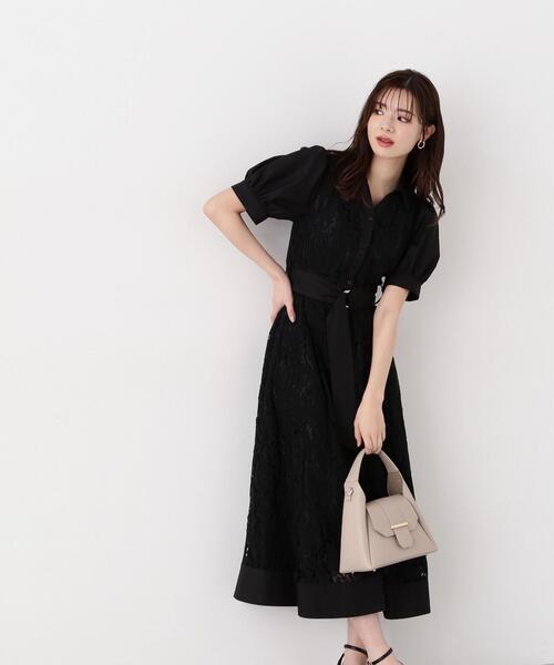 「PROPORTION BODY DRESSING」 半袖ワンピース SMALL ブラック レディース_画像3