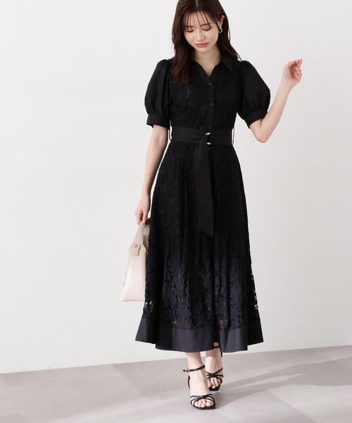 「PROPORTION BODY DRESSING」 半袖ワンピース SMALL ブラック レディース_画像4
