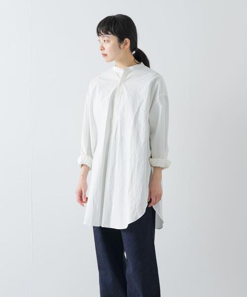 かぐれ ブラウス シャツ コットンチュニックシャツ レディース