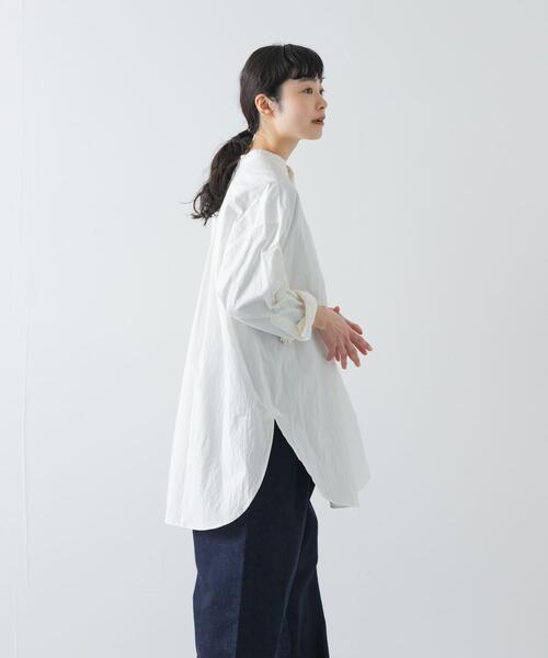 かぐれ ブラウス シャツ コットンチュニックシャツ レディース