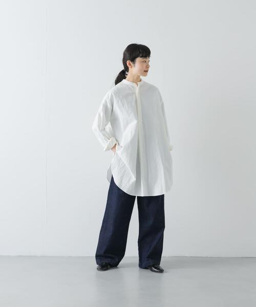 かぐれ ブラウス シャツ コットンチュニックシャツ レディース